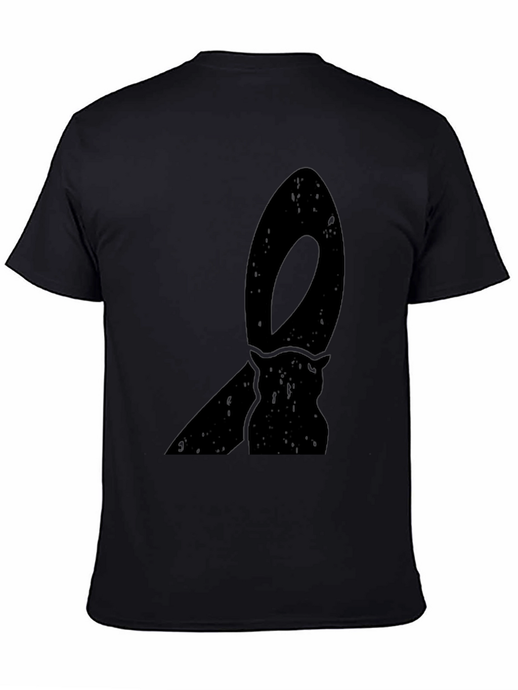 Black Graphic Tee - Retro Surfboard Design