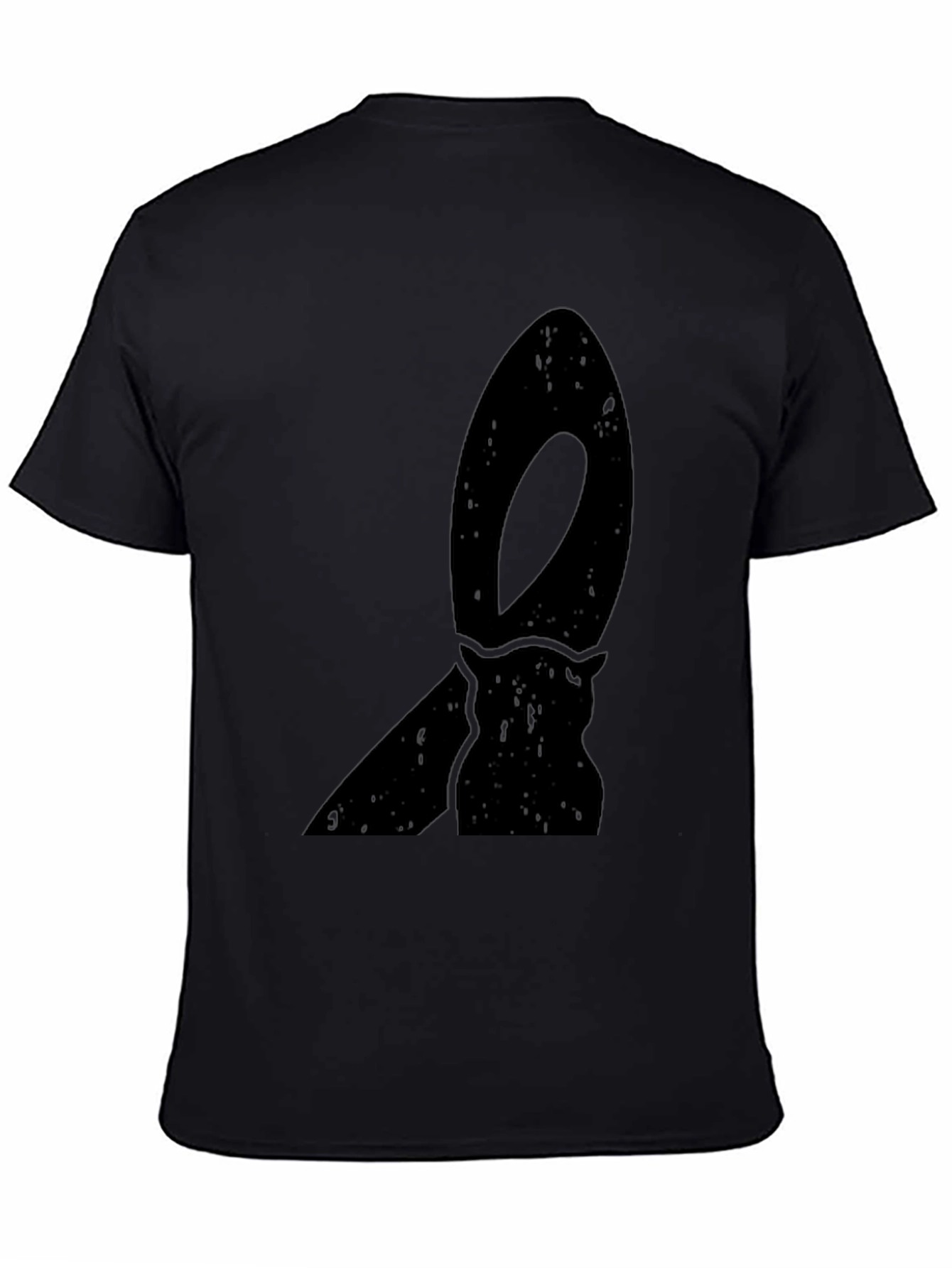 Black Graphic Tee - Retro Surfboard Design