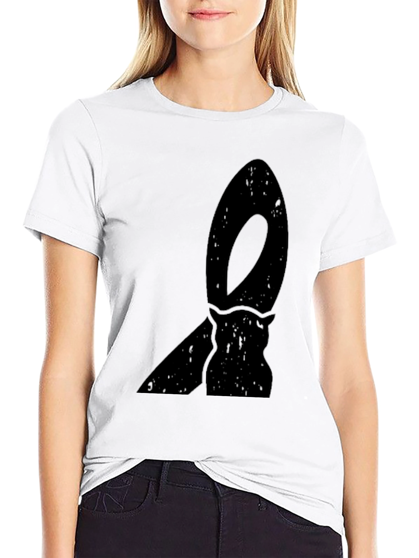 Black Graphic Tee - Retro Surfboard Design
