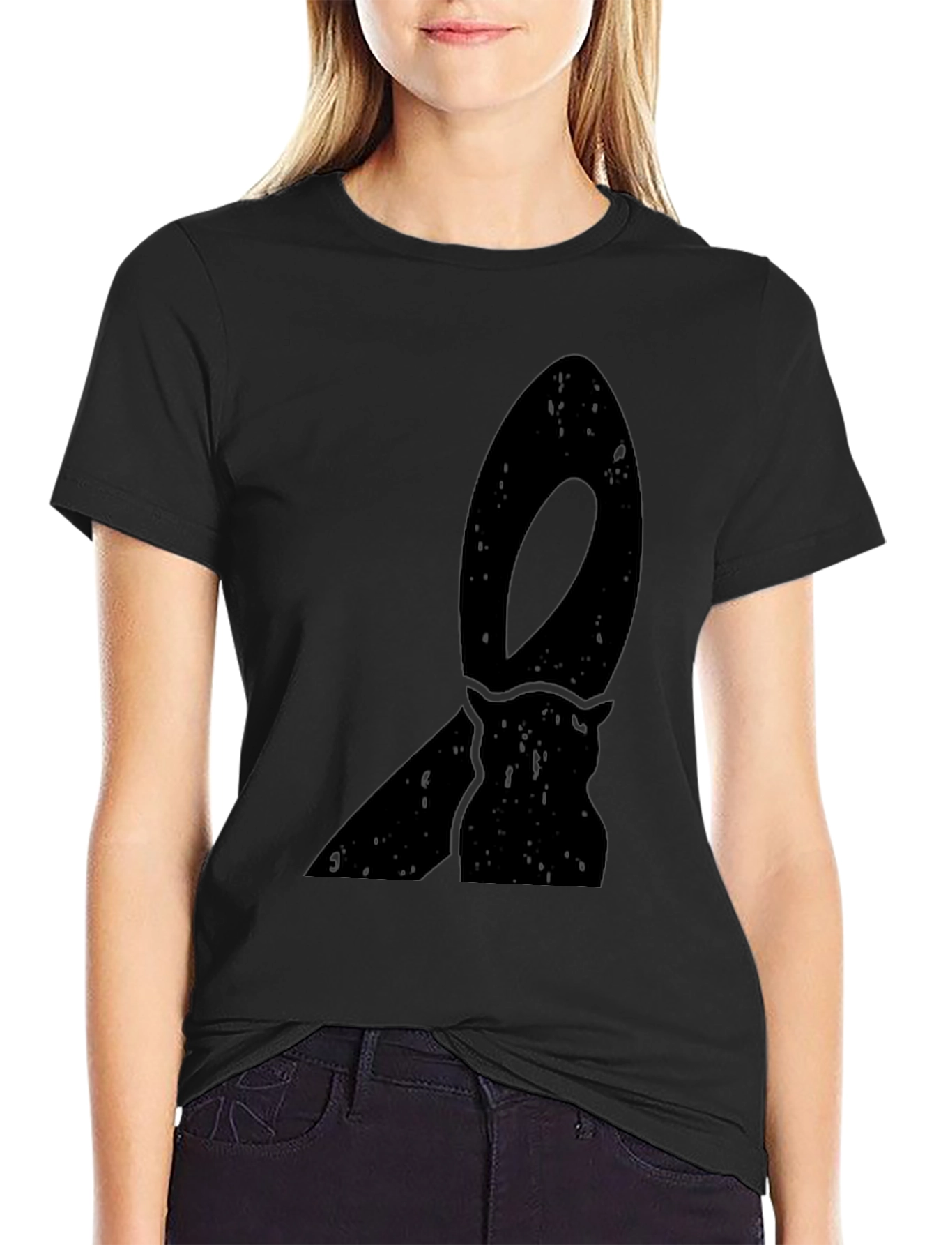 Black Graphic Tee - Retro Surfboard Design