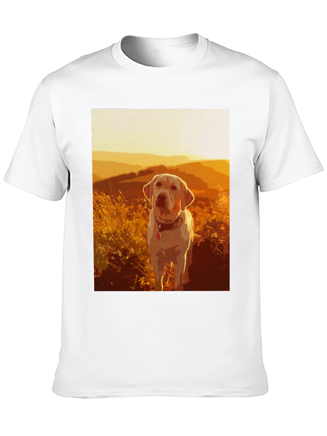 Dog Graphic T-Shirt - Sunset Labrador Design