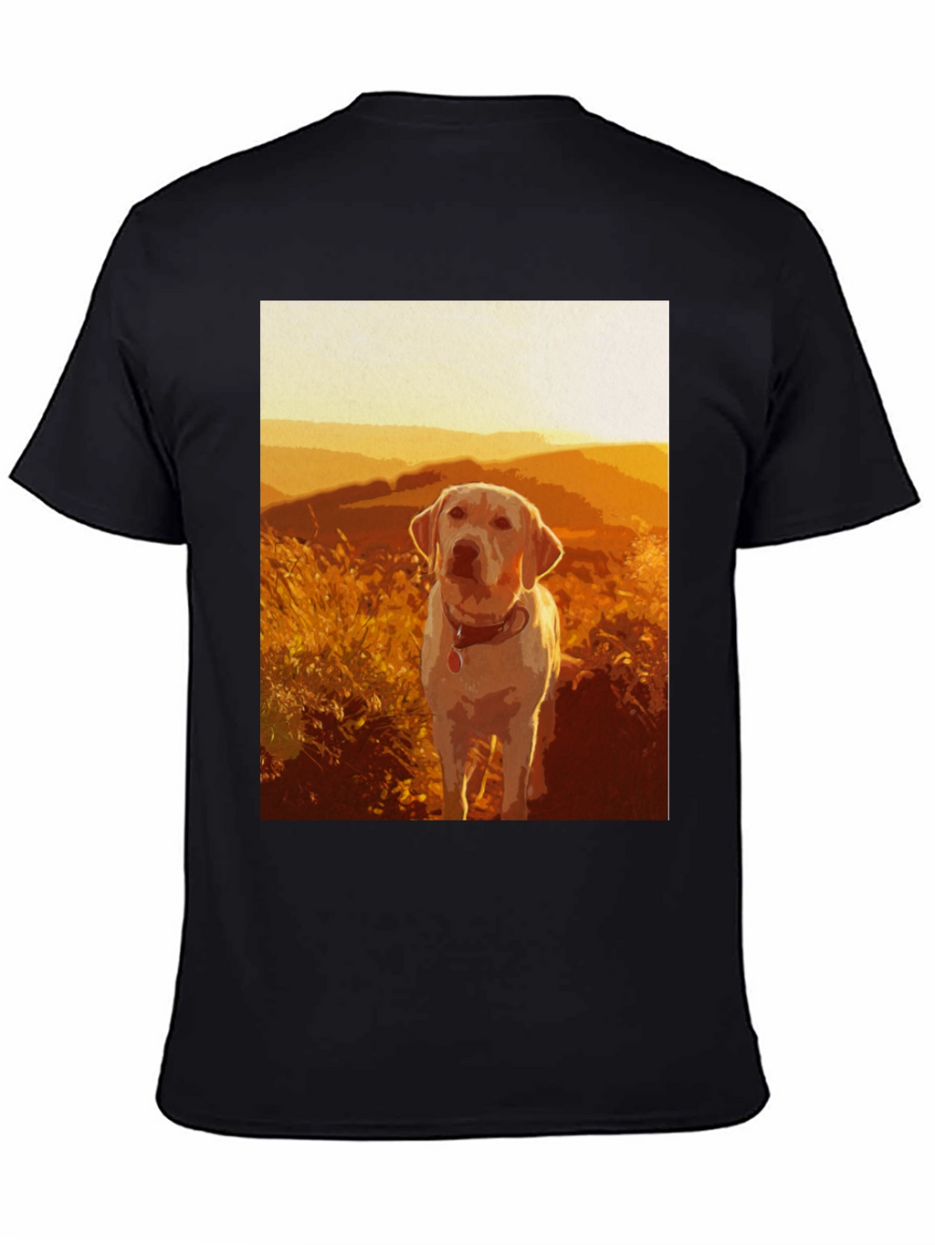 Dog Graphic T-Shirt - Sunset Labrador Design