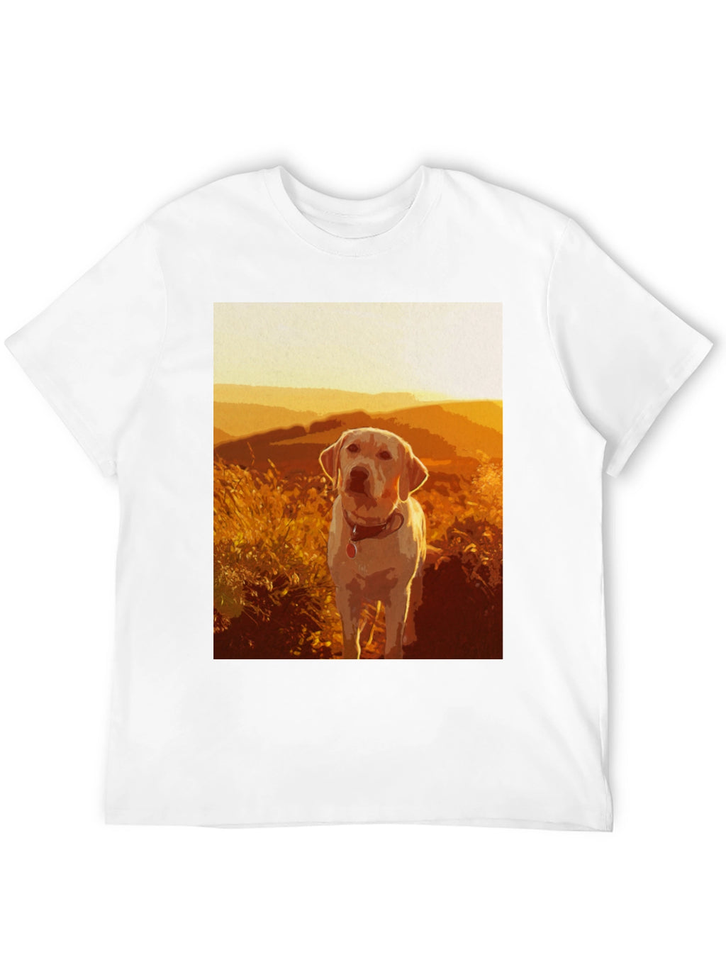Dog Graphic T-Shirt - Sunset Labrador Design