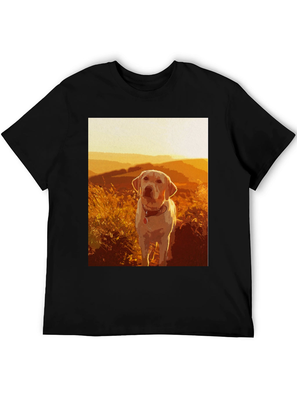 Dog Graphic T-Shirt - Sunset Labrador Design