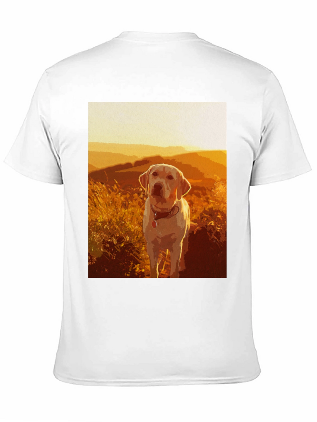 Dog Graphic T-Shirt - Sunset Labrador Design