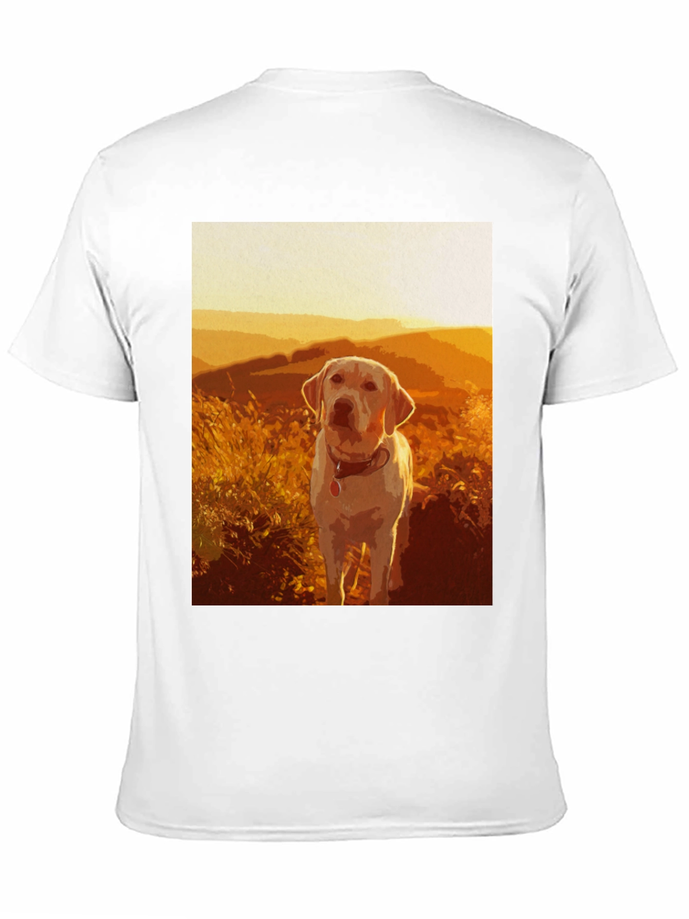 Dog Graphic T-Shirt - Sunset Labrador Design