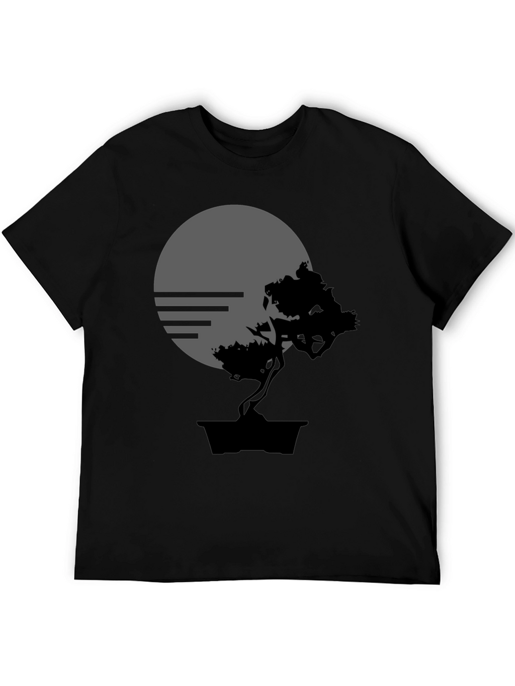 Bonsai Tree Silhouette Graphic T-Shirt