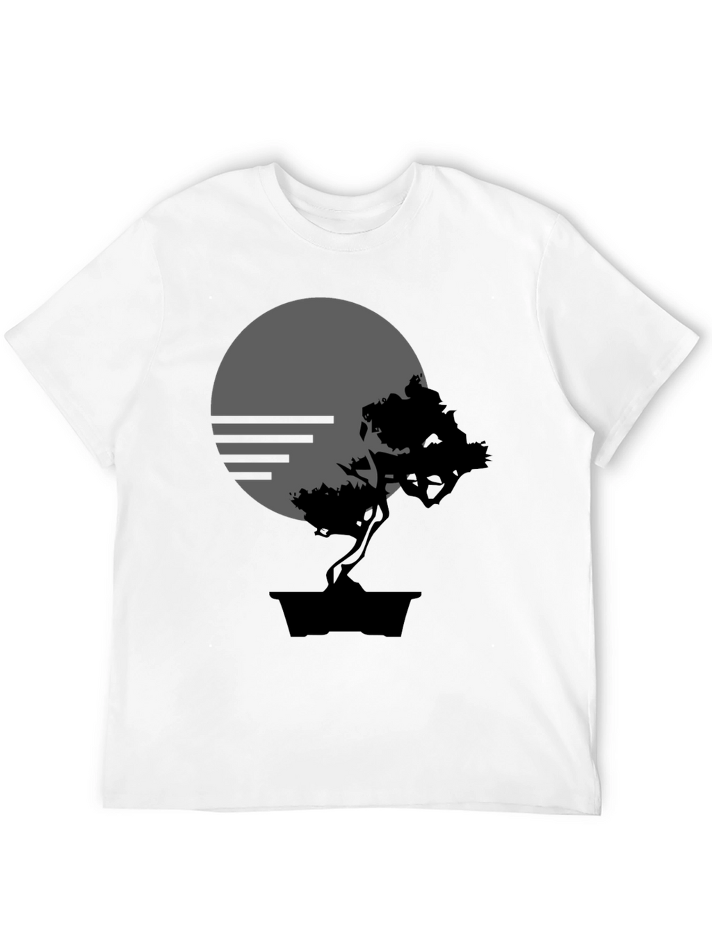 Bonsai Tree Silhouette Graphic T-Shirt