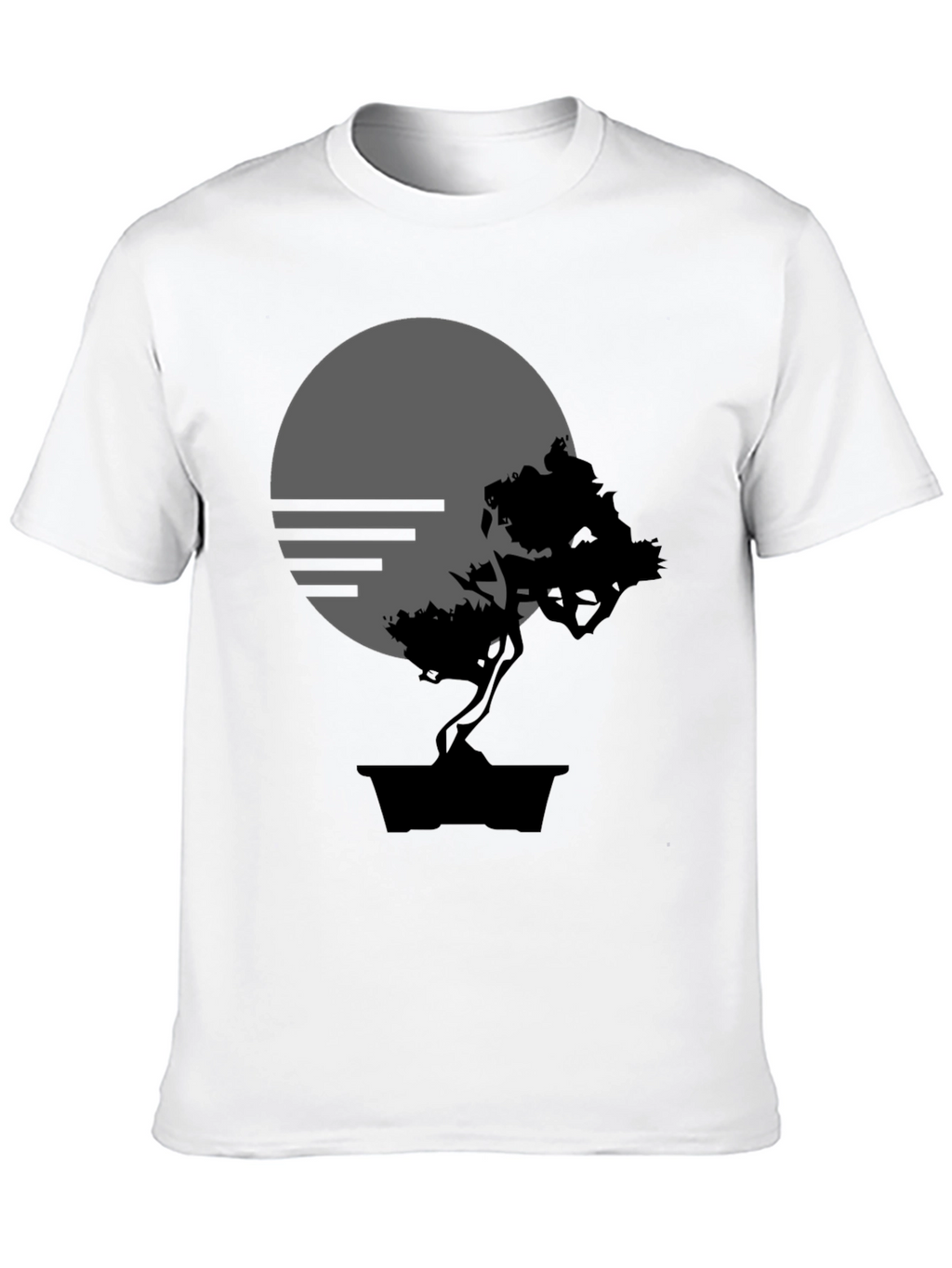 Bonsai Tree Silhouette Graphic T-Shirt