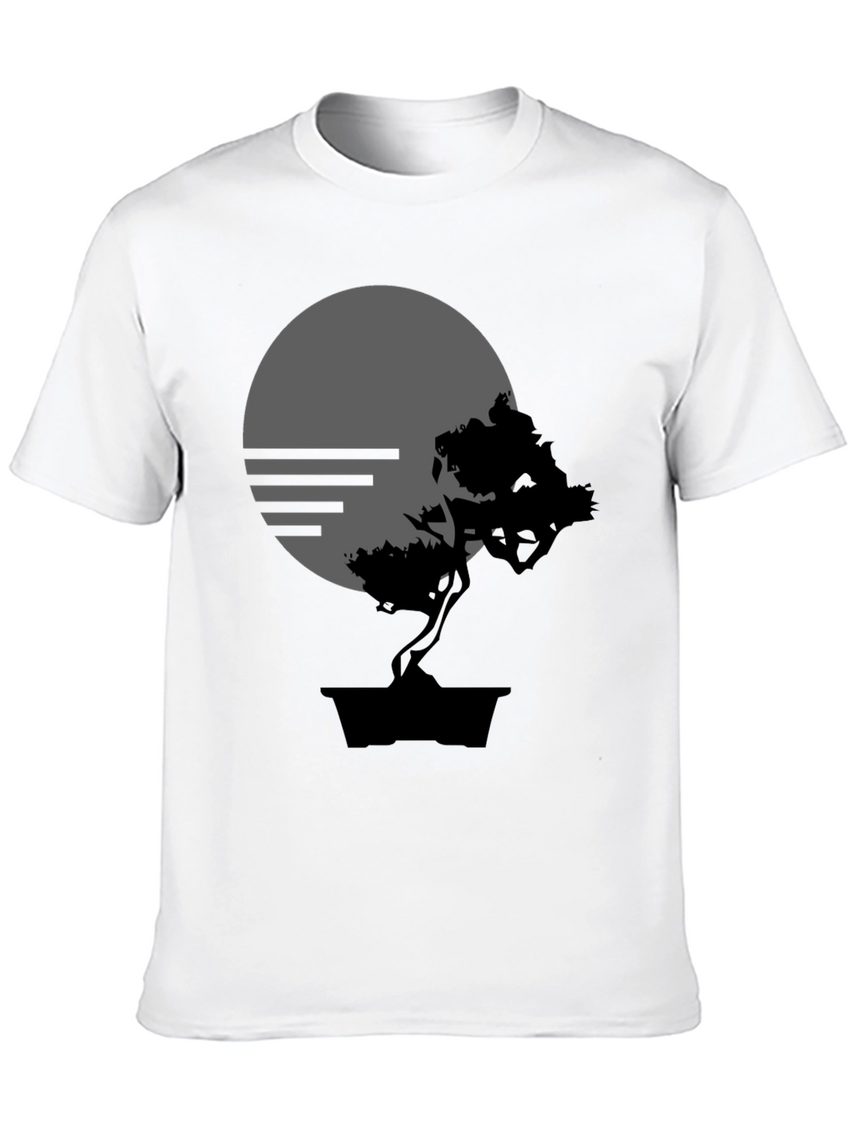 Bonsai Tree Silhouette Graphic T-Shirt