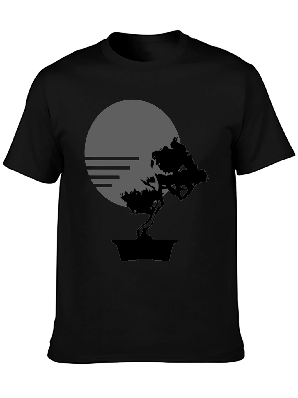 Bonsai Tree Silhouette Graphic T-Shirt