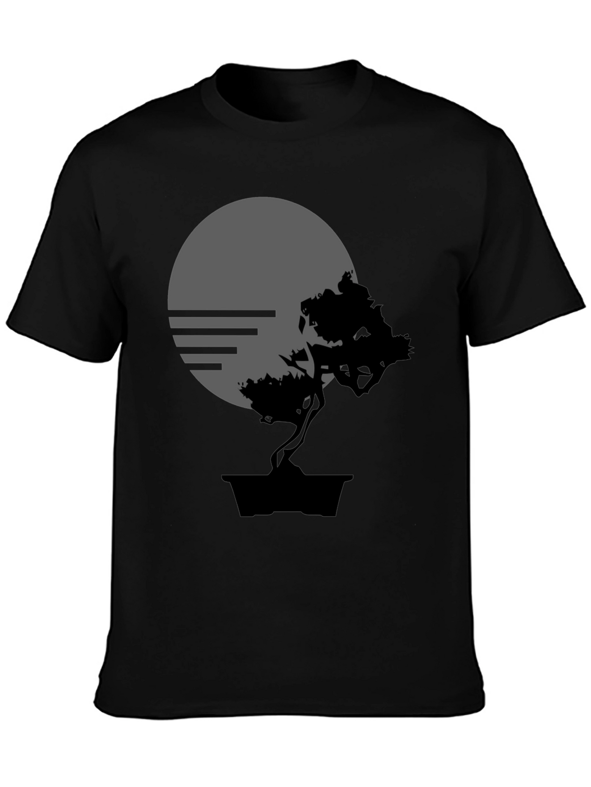 Bonsai Tree Silhouette Graphic T-Shirt