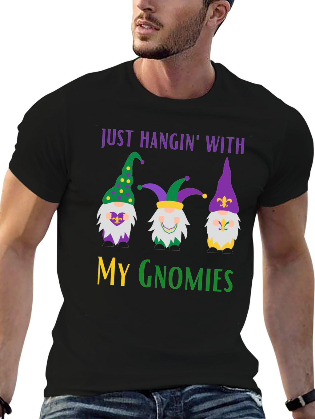 Mardi Gras Gnomies Graphic Tee