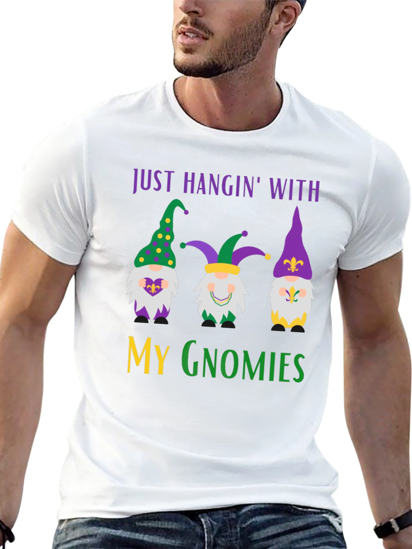 Mardi Gras Gnomies Graphic Tee