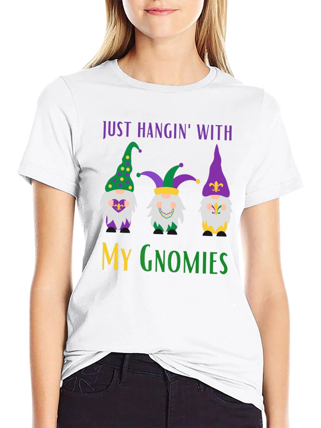 Mardi Gras Gnomies Graphic Tee