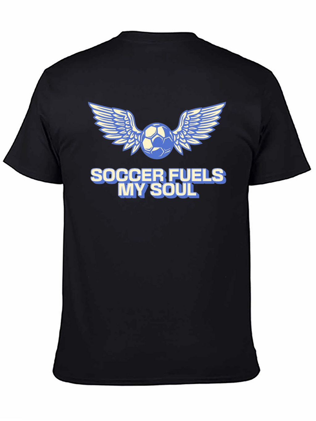 Soccer Fuels My Soul T-Shirt - Winged Ball Design