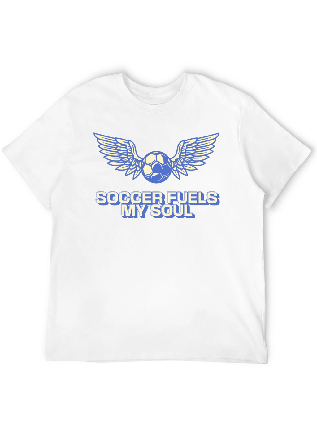 Soccer Fuels My Soul T-Shirt - Winged Ball Design
