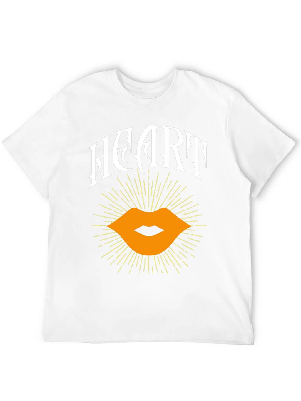 Heart Lips Graphic Black T-Shirt