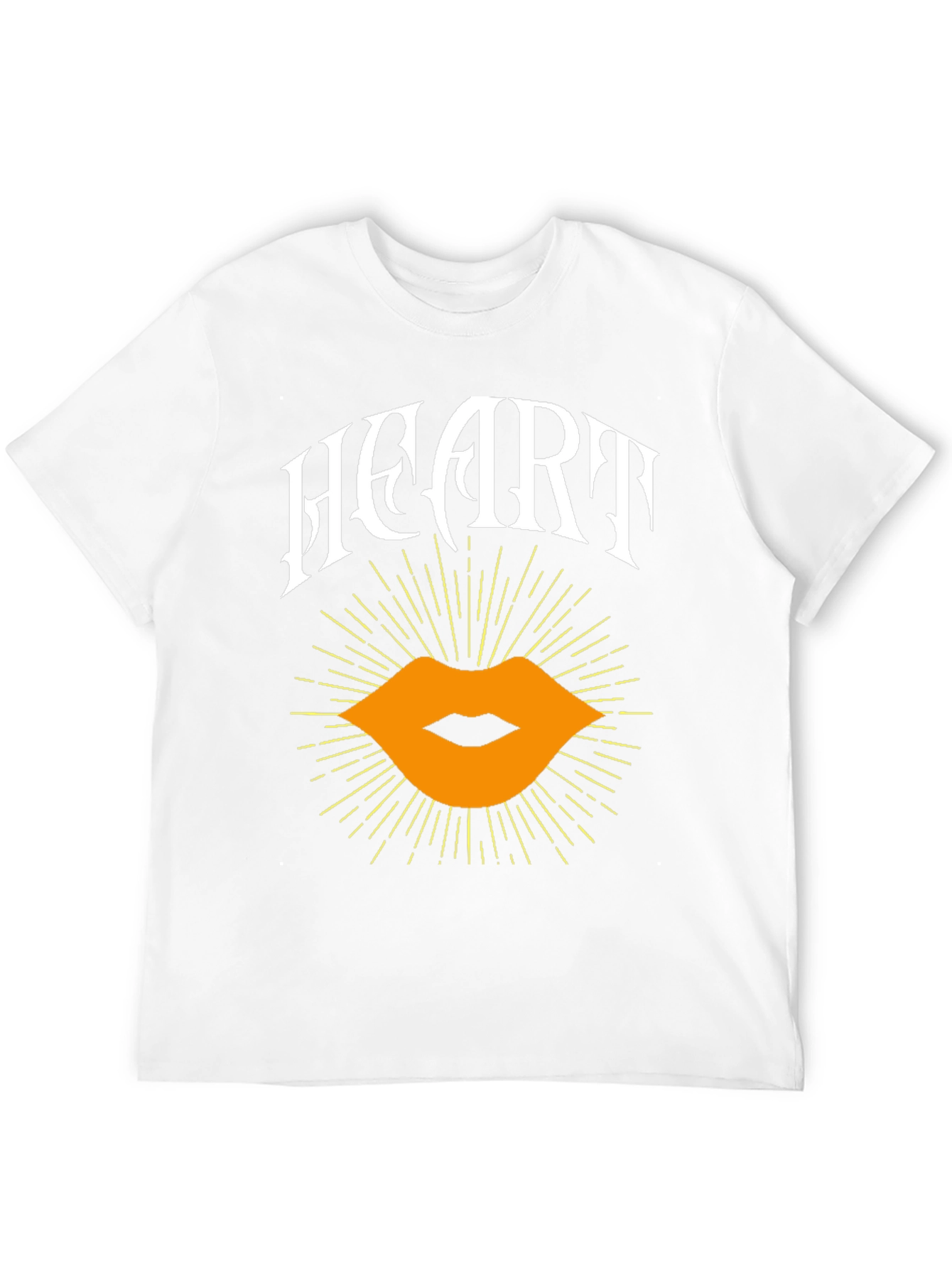 Heart Lips Graphic Black T-Shirt