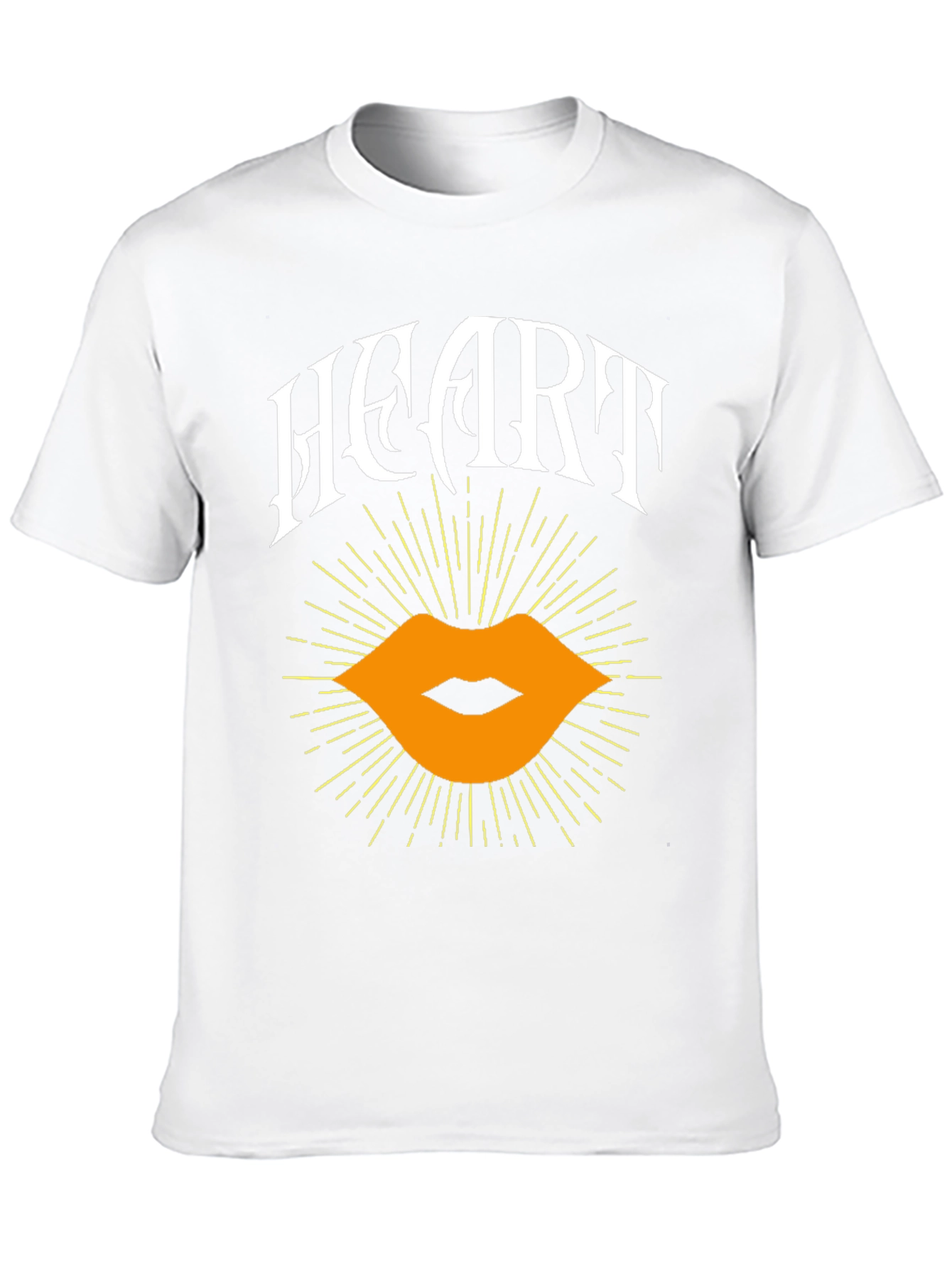 Heart Lips Graphic Black T-Shirt