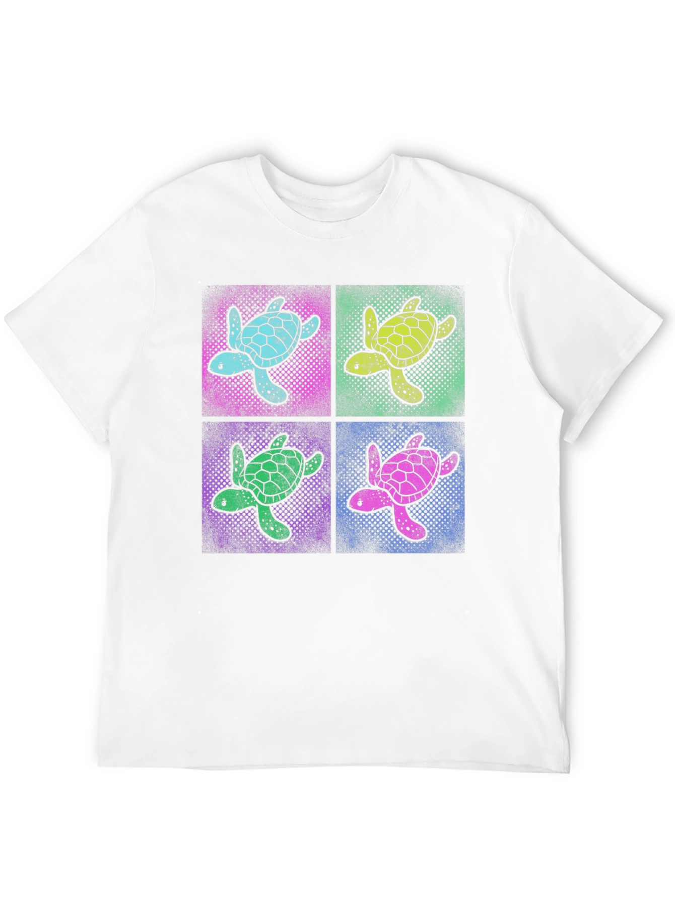 Retro Turtle Pop Art T-Shirt - Black