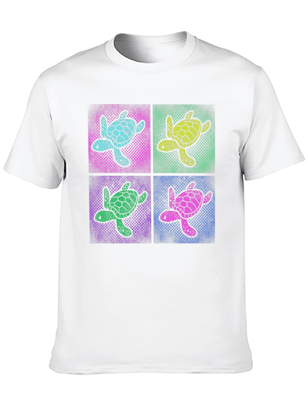 Retro Turtle Pop Art T-Shirt - Black