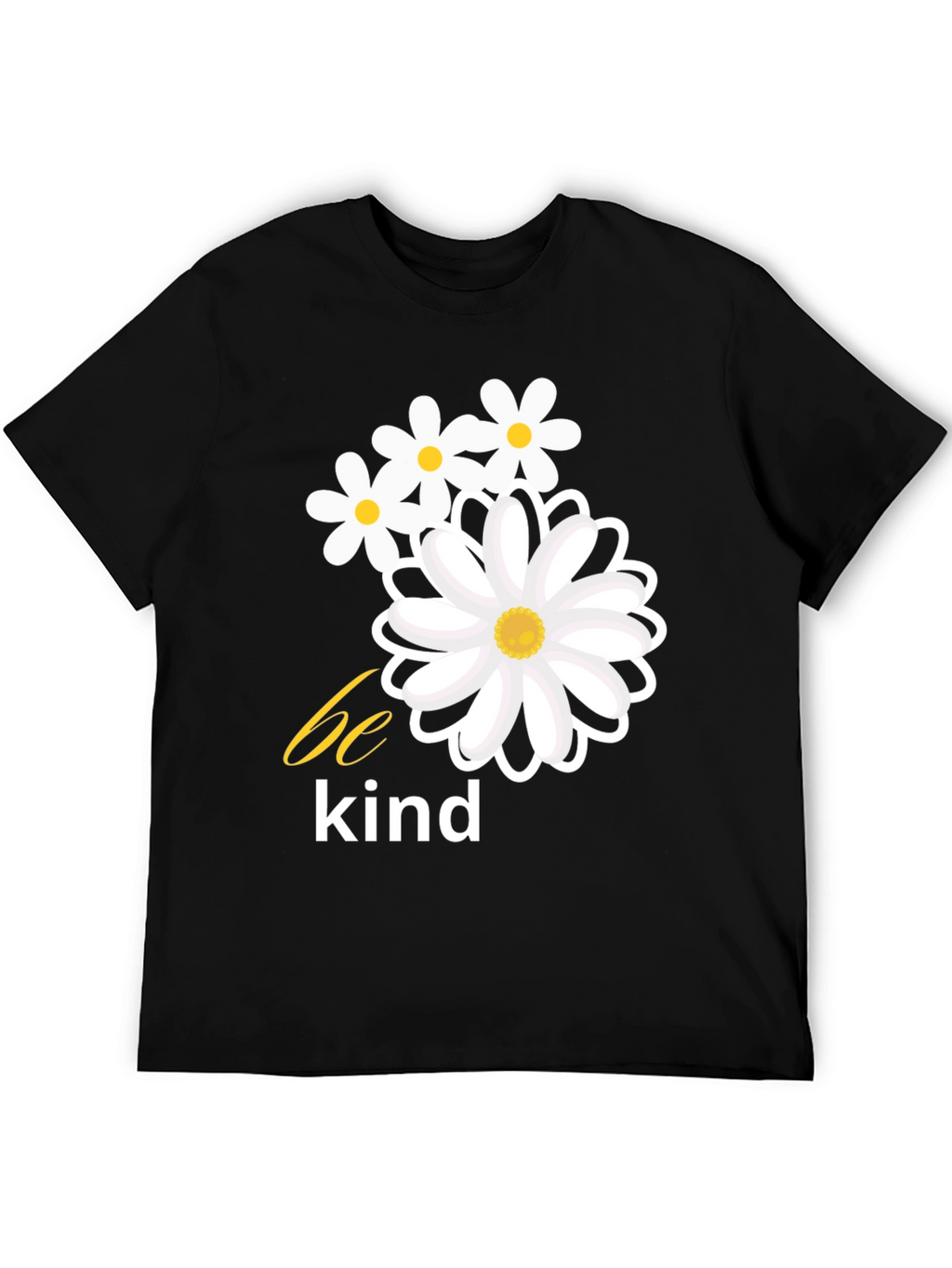 Be Kind Daisy Graphic Tee - Black