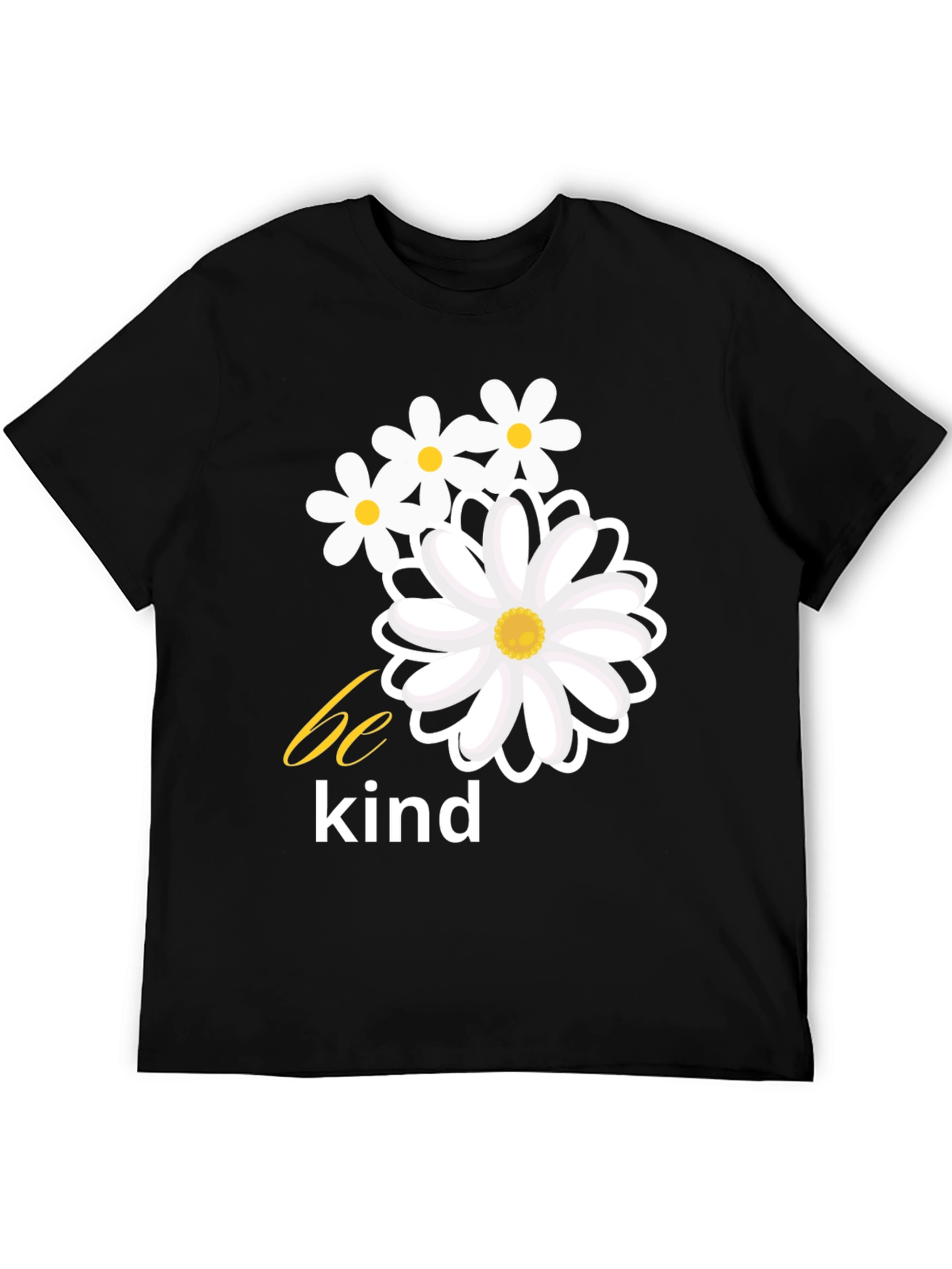 Be Kind Daisy Graphic Tee - Black