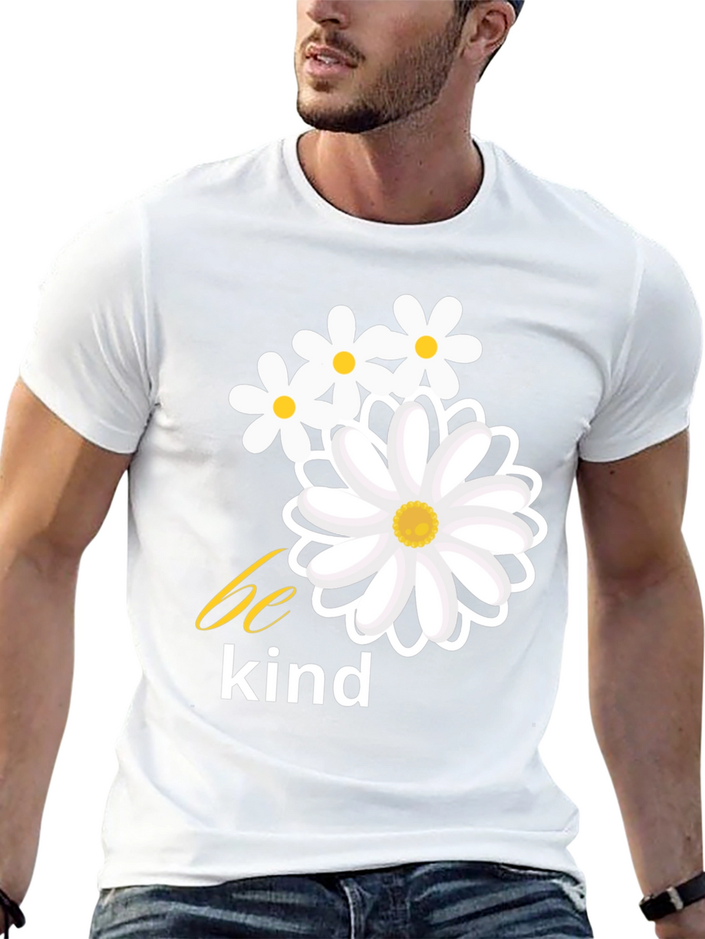 Be Kind Daisy Graphic Tee - Black