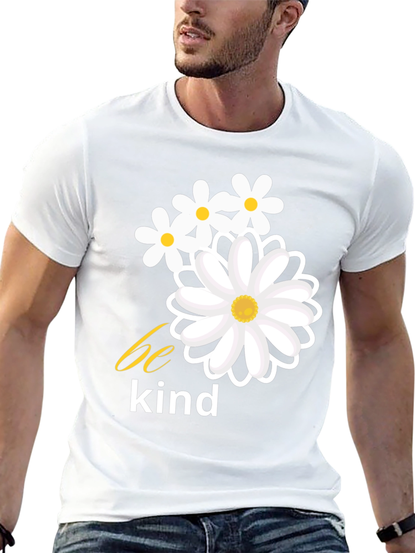 Be Kind Daisy Graphic Tee - Black