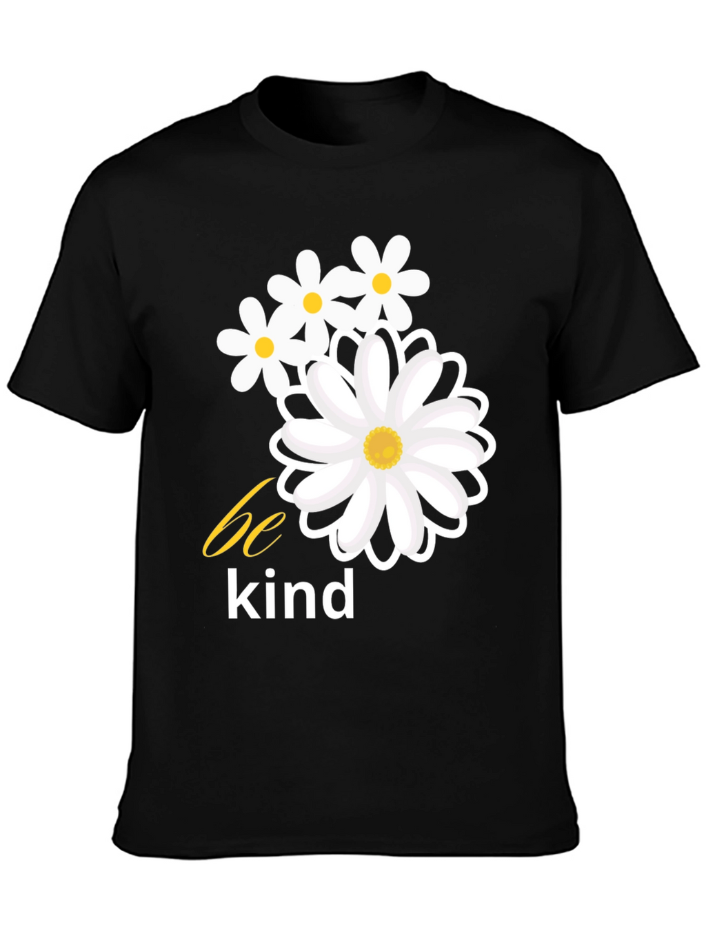 Be Kind Daisy Graphic Tee - Black