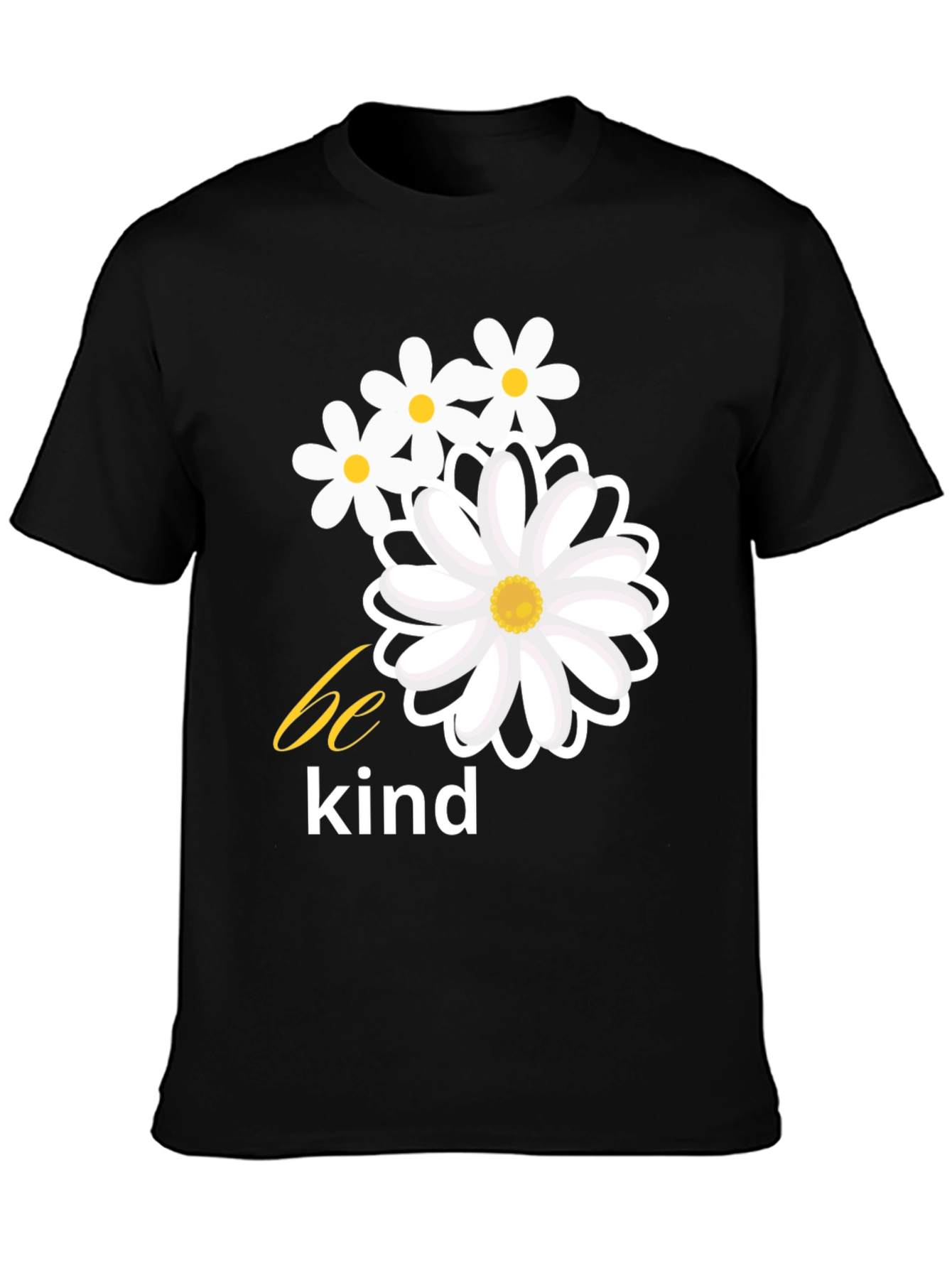 Be Kind Daisy Graphic Tee - Black