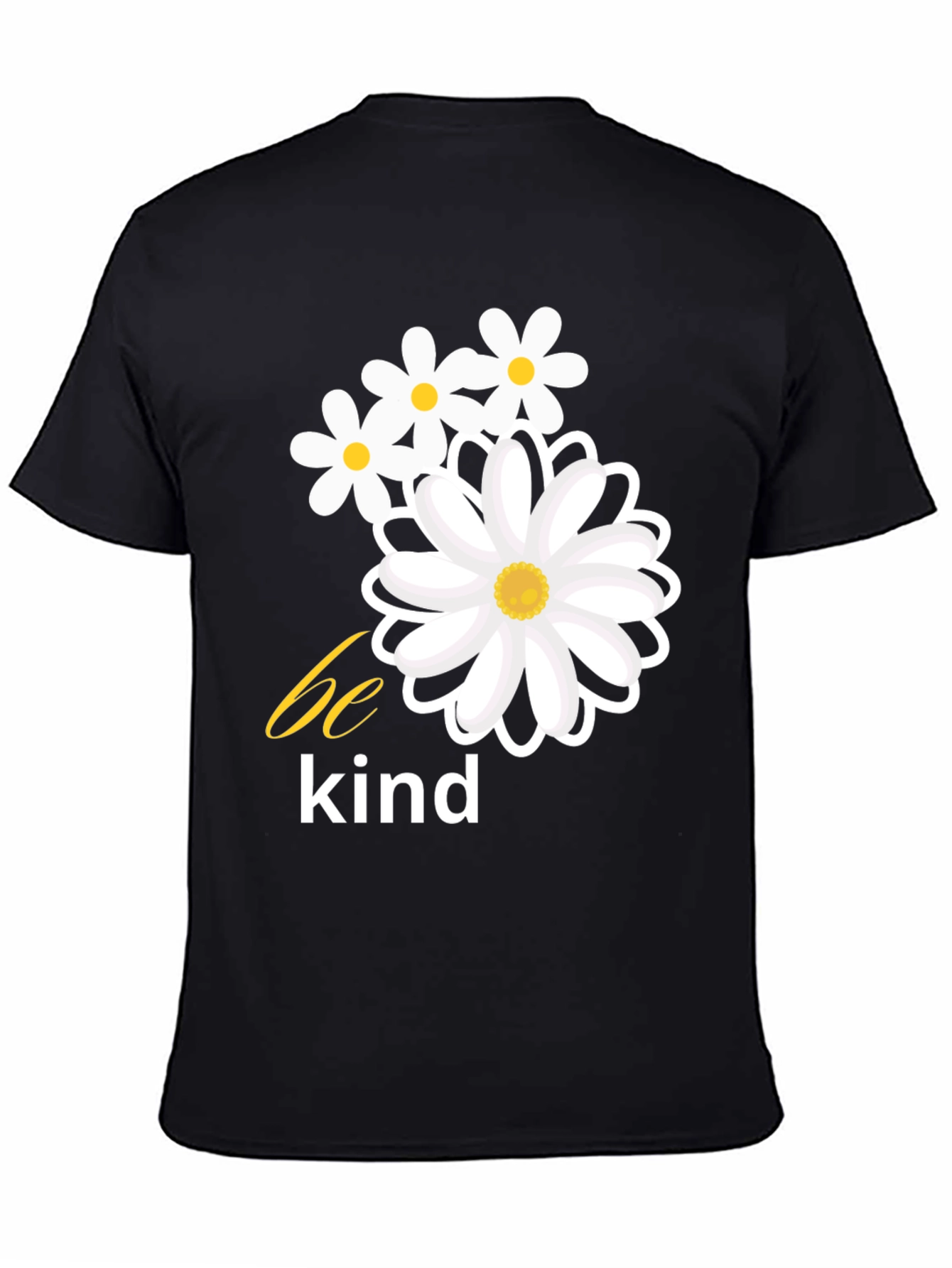 Be Kind Daisy Graphic Tee - Black