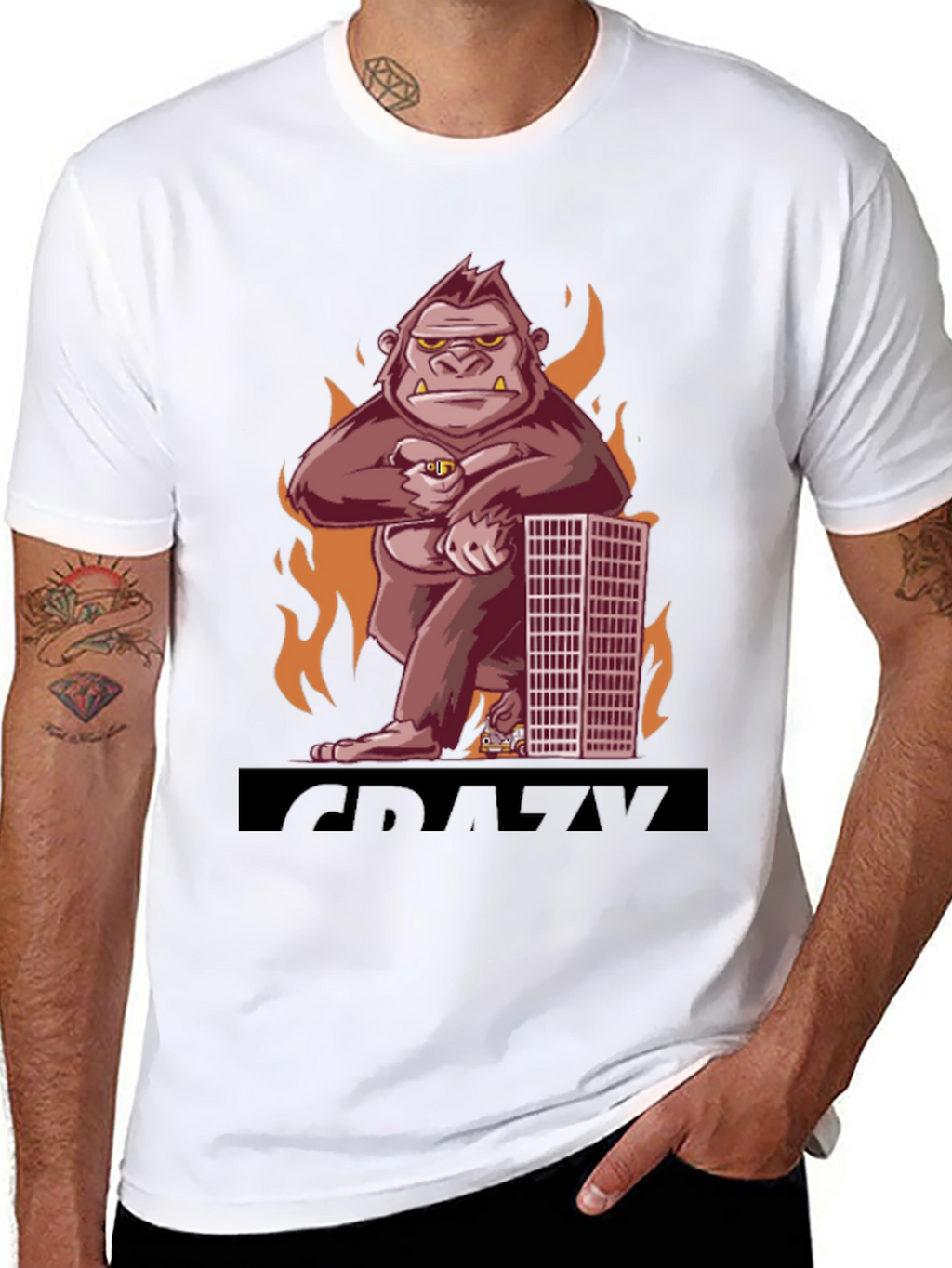 Crazy Kong T-Shirt - Mens Black Graphic Tee