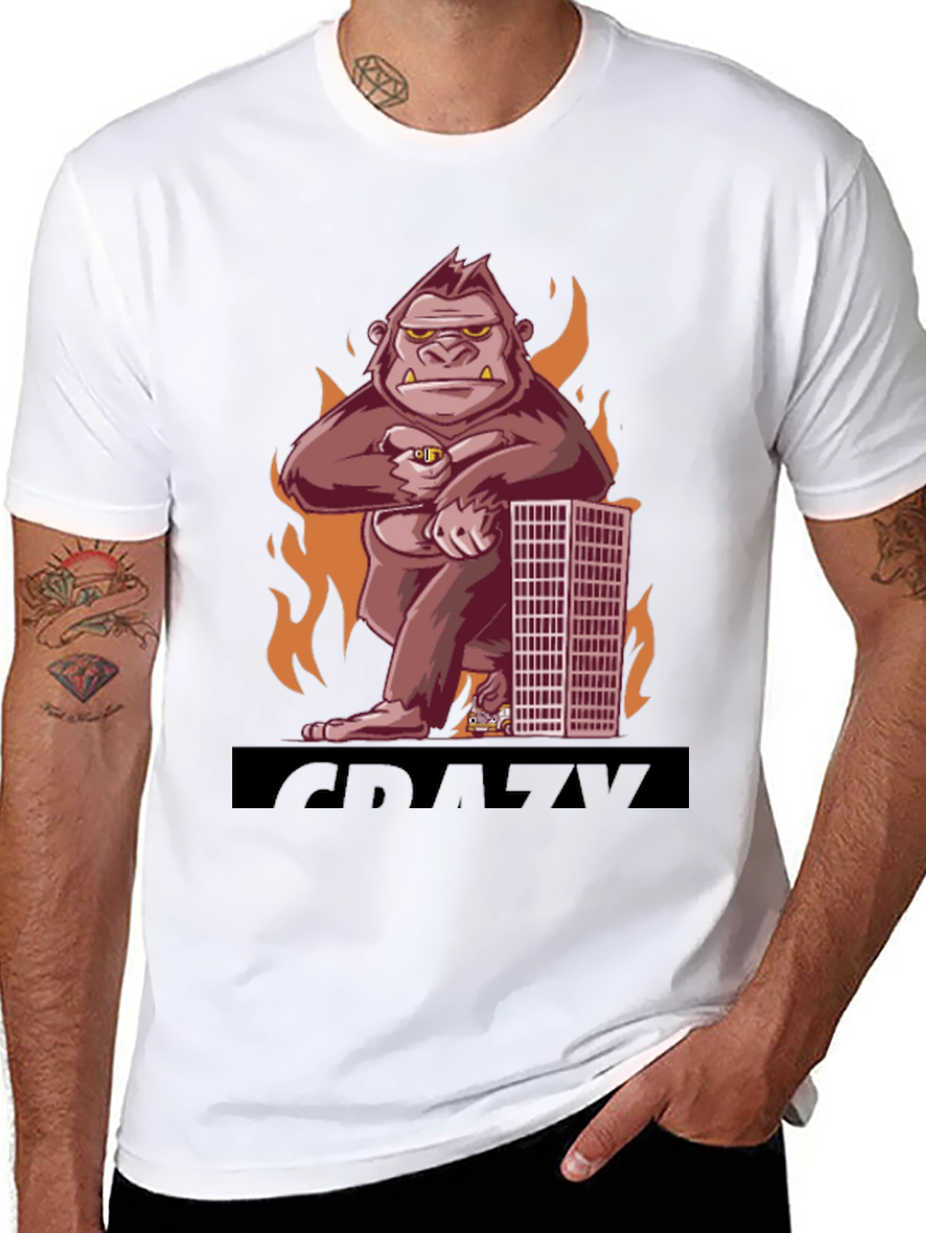 Crazy Kong T-Shirt - Mens Black Graphic Tee