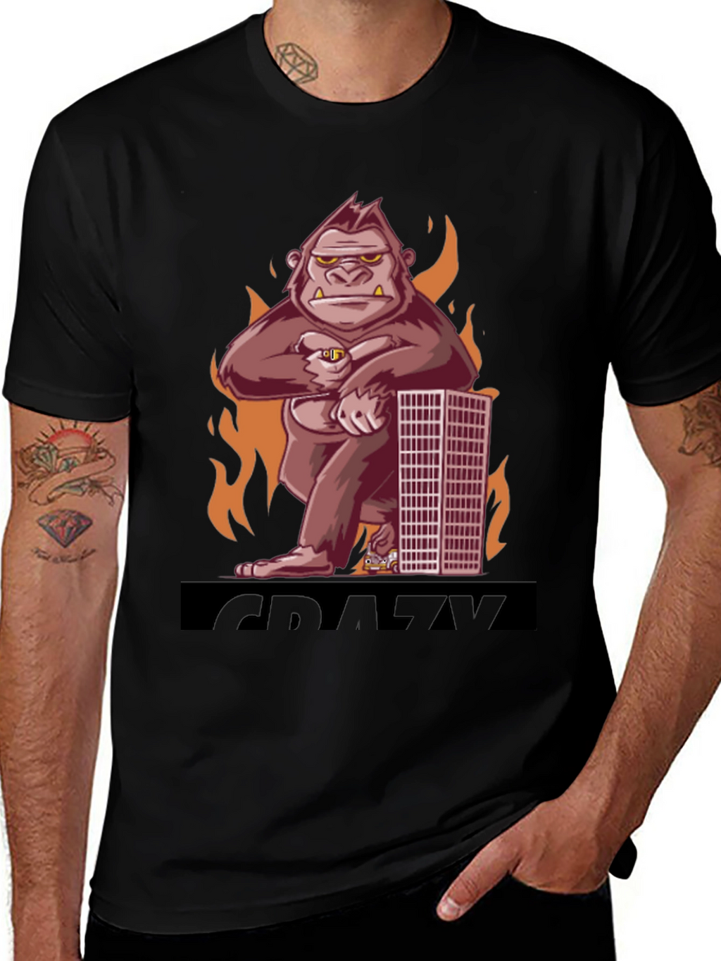Crazy Kong T-Shirt - Mens Black Graphic Tee