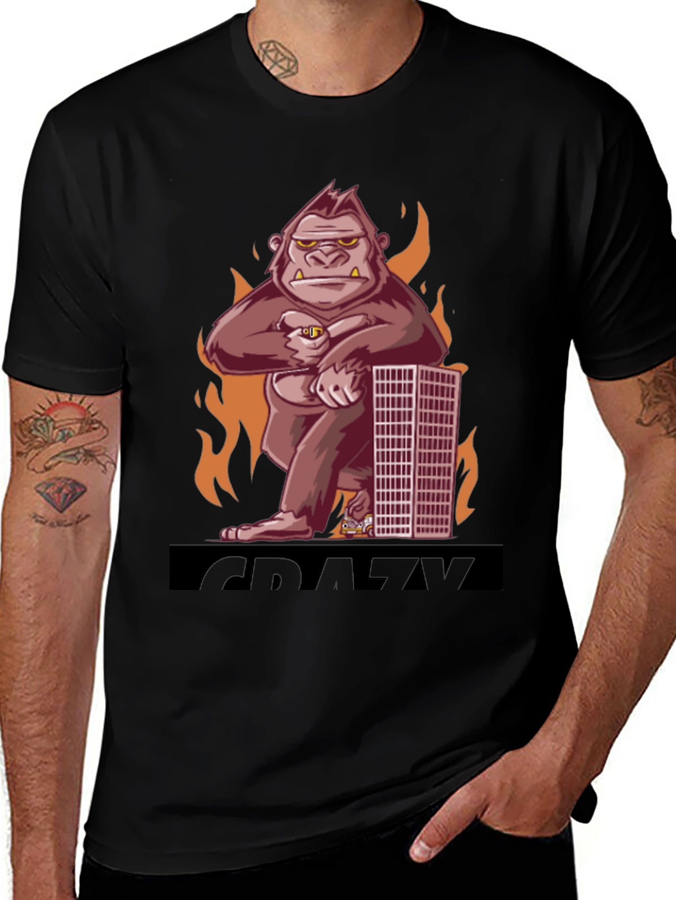 Crazy Kong T-Shirt - Mens Black Graphic Tee