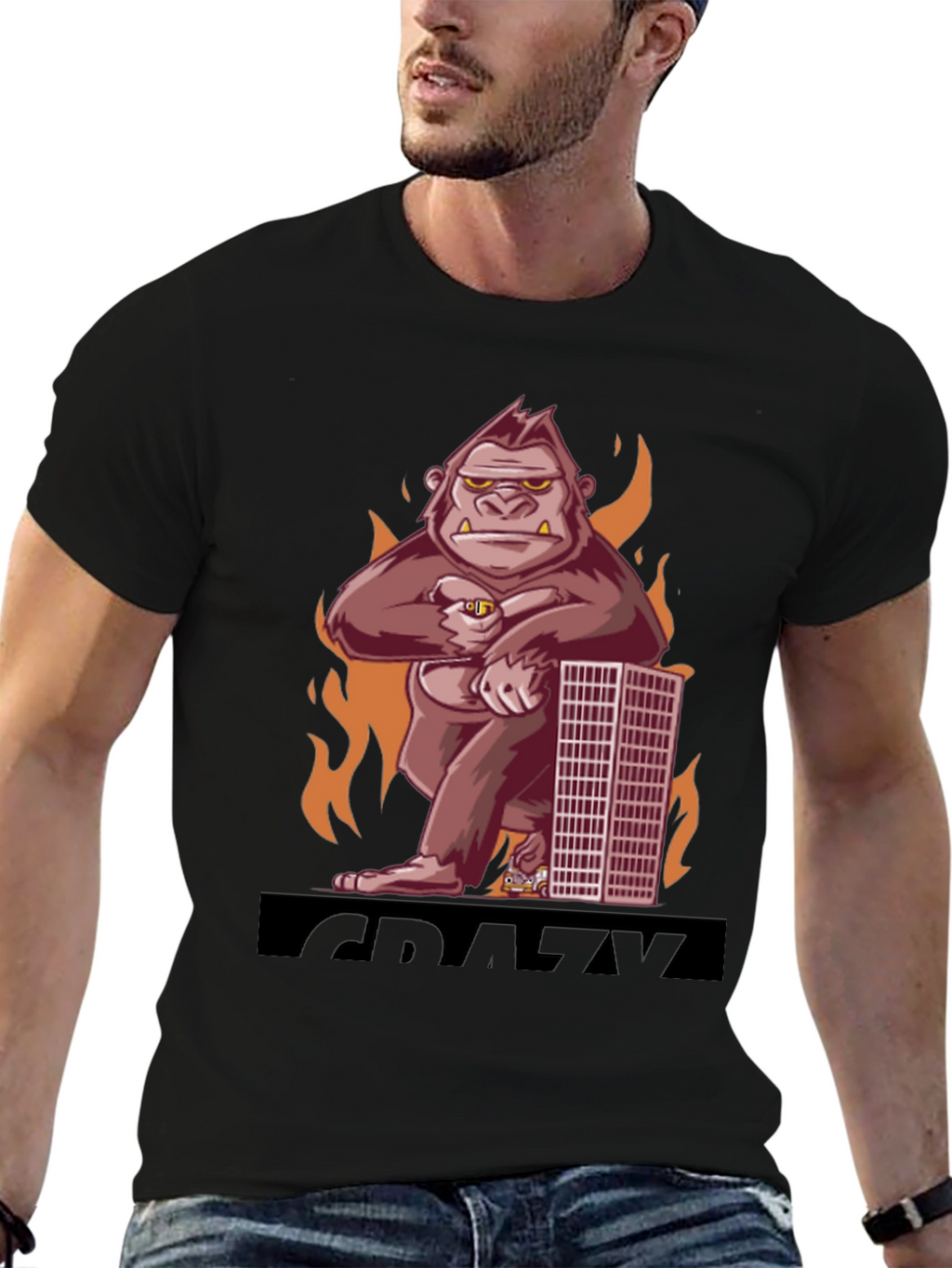 Crazy Kong T-Shirt - Mens Black Graphic Tee