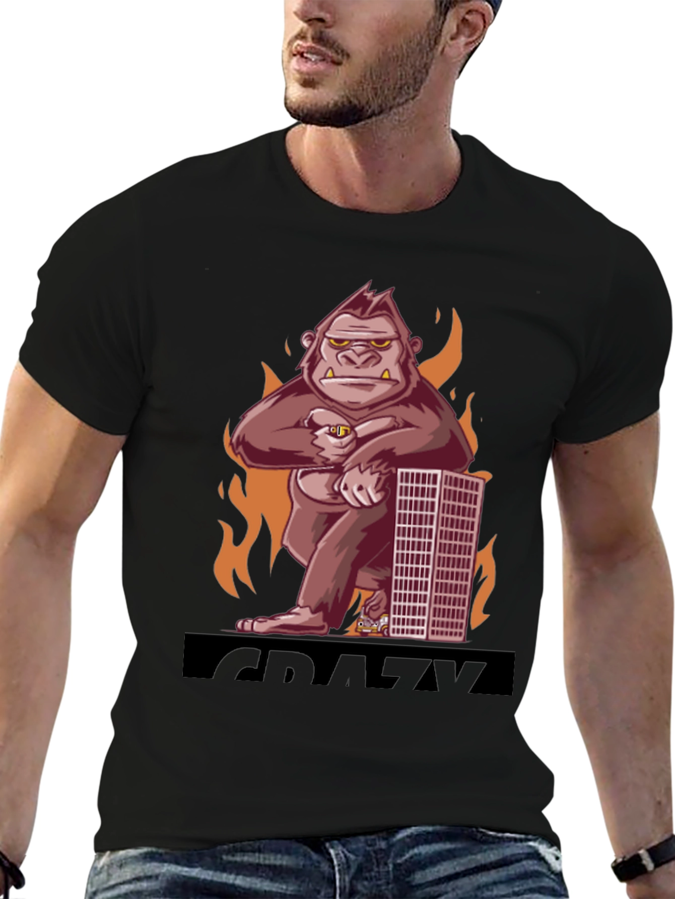 Crazy Kong T-Shirt - Mens Black Graphic Tee