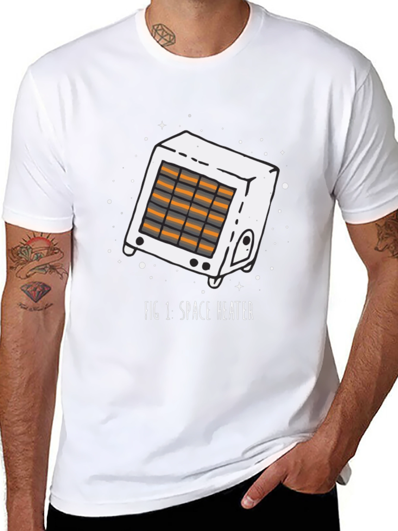 Space Heater Graphic T-Shirt - Quirky Design