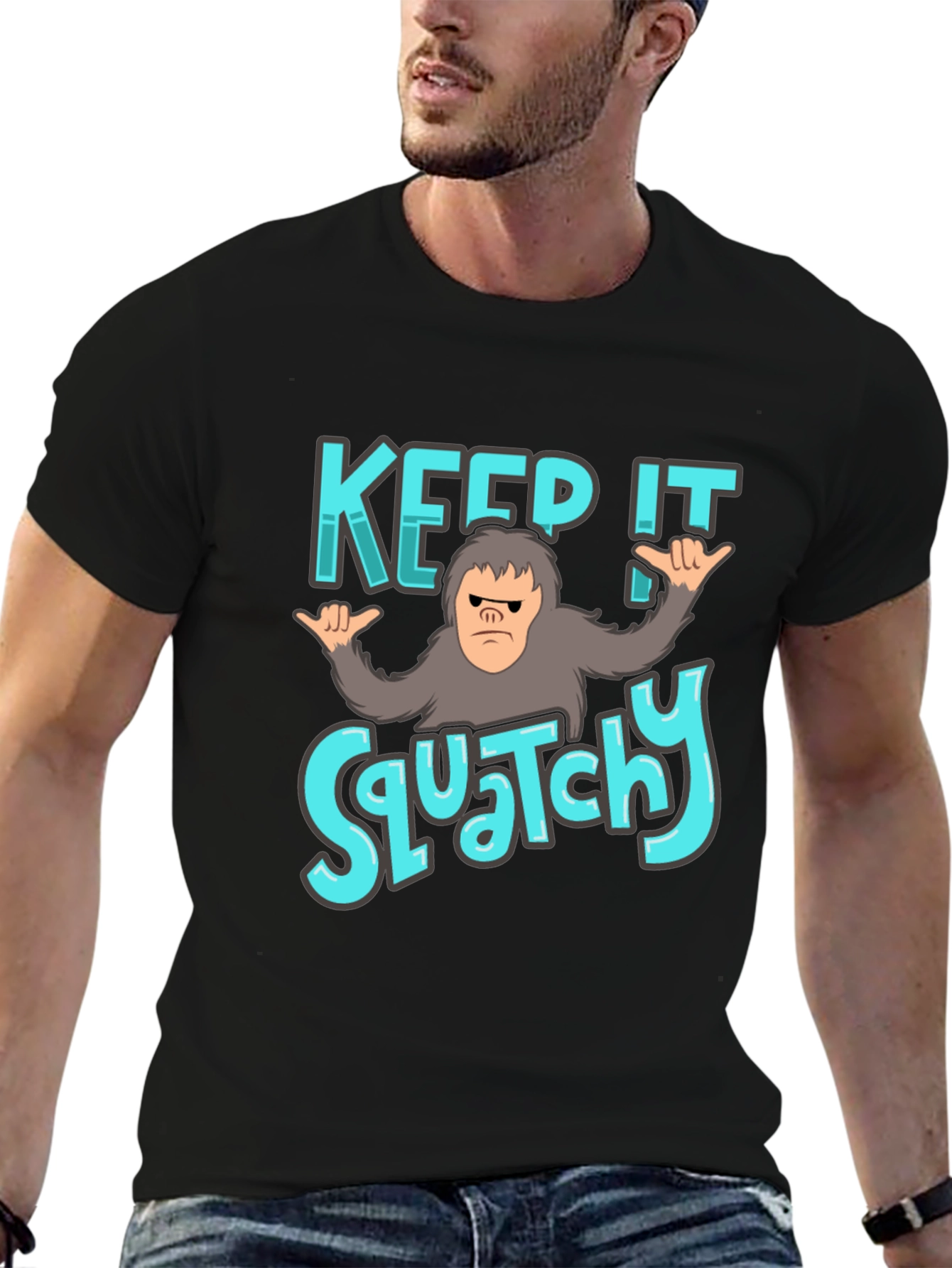 Keep It Squatchy Black T-Shirt