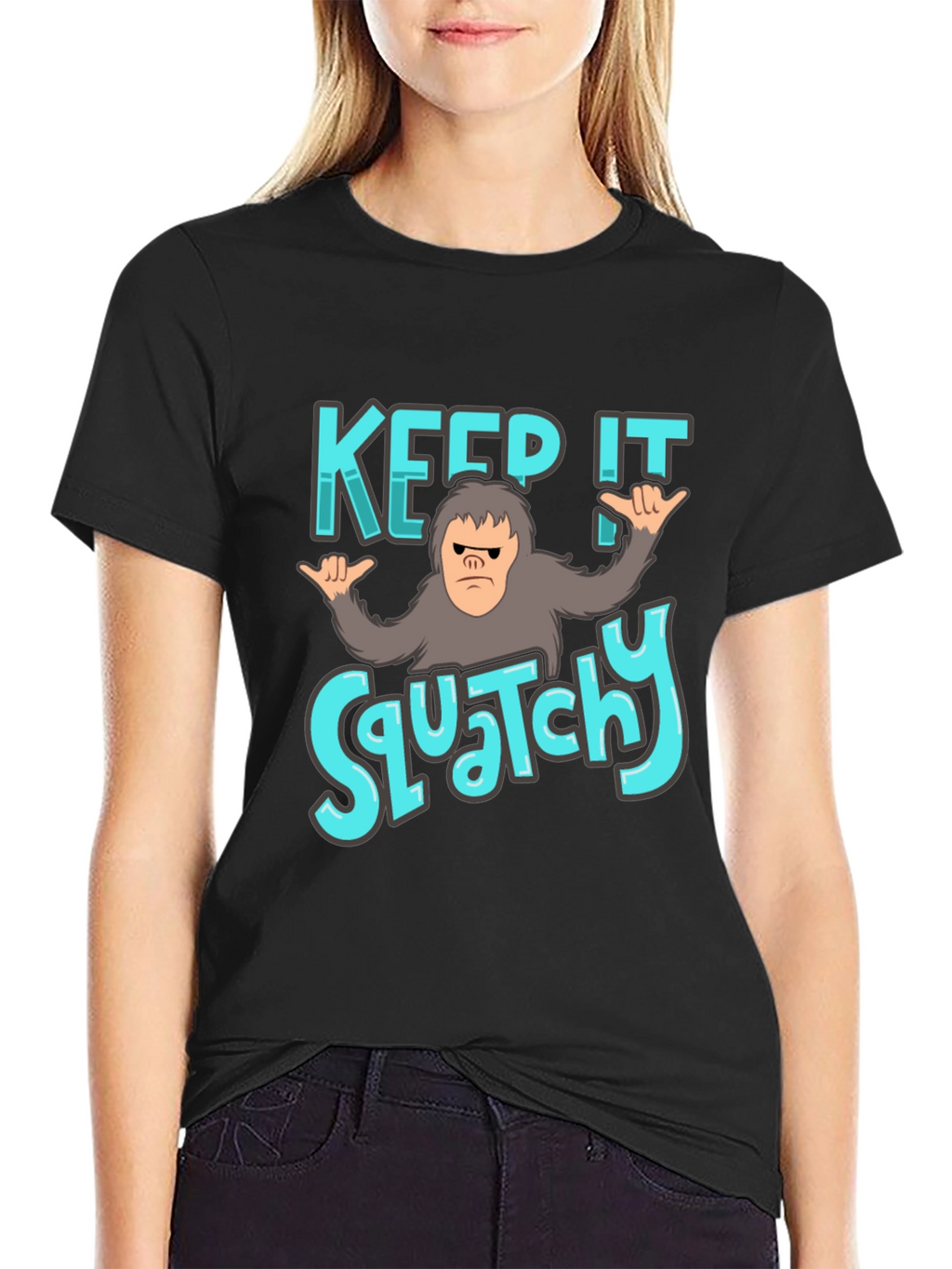 Keep It Squatchy Black T-Shirt