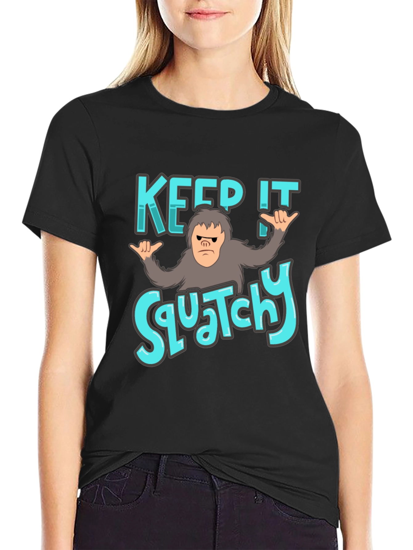 Keep It Squatchy Black T-Shirt