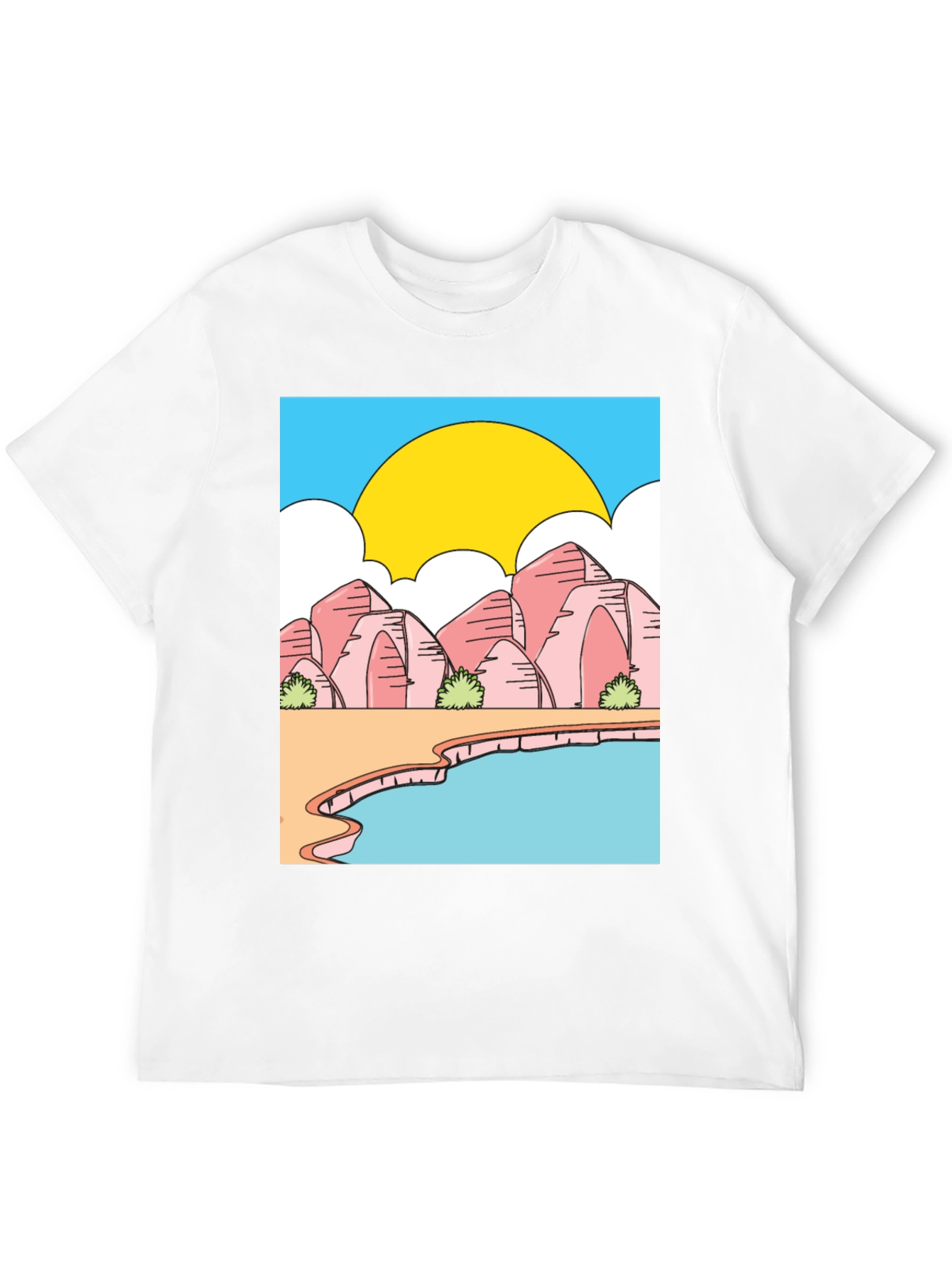 Cartoon Landscape Graphic Tee