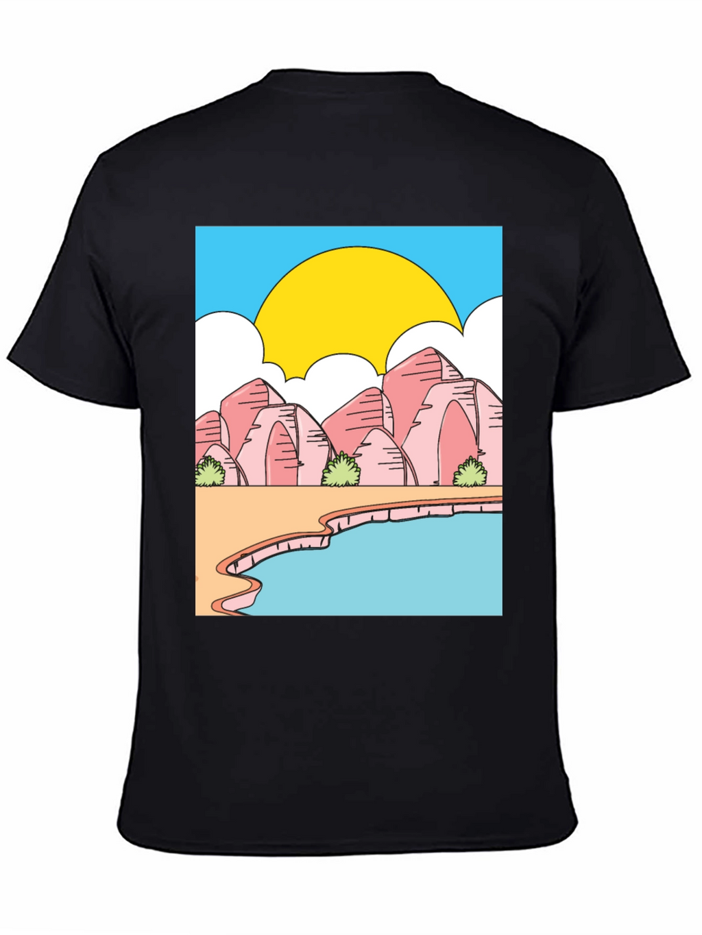 Cartoon Landscape Graphic Tee