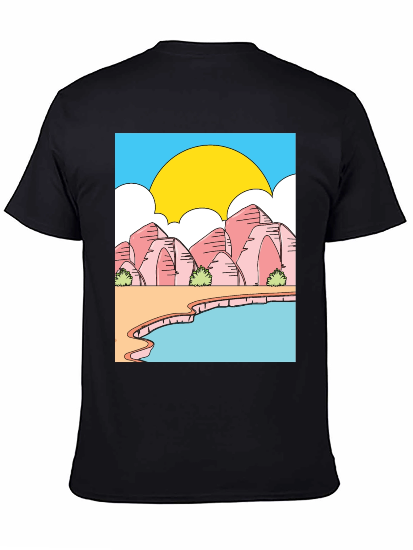 Cartoon Landscape Graphic Tee