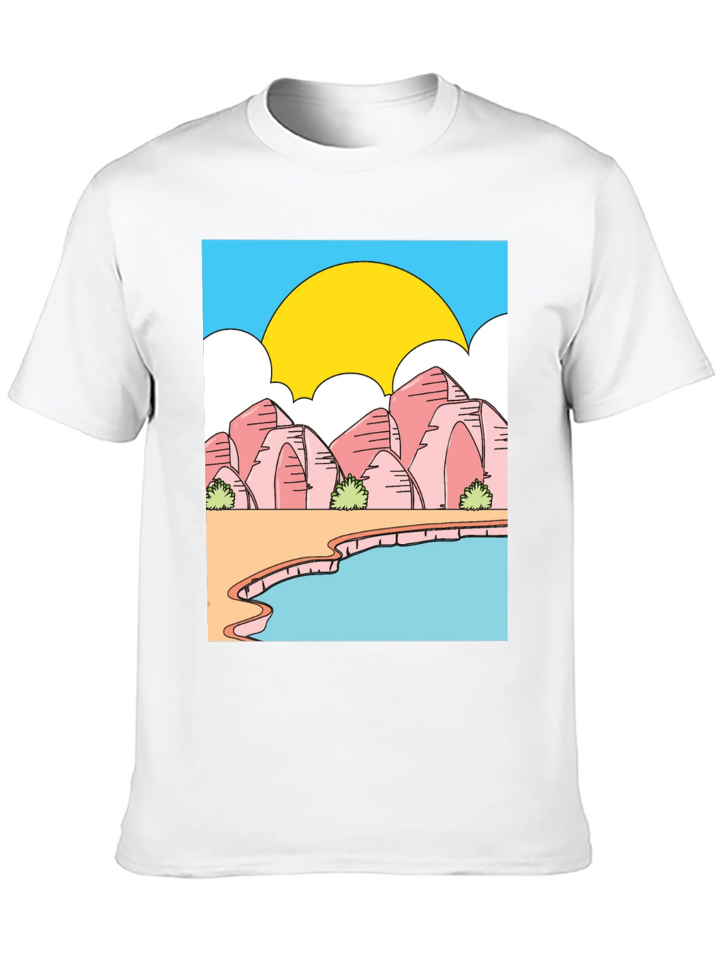 Cartoon Landscape Graphic Tee