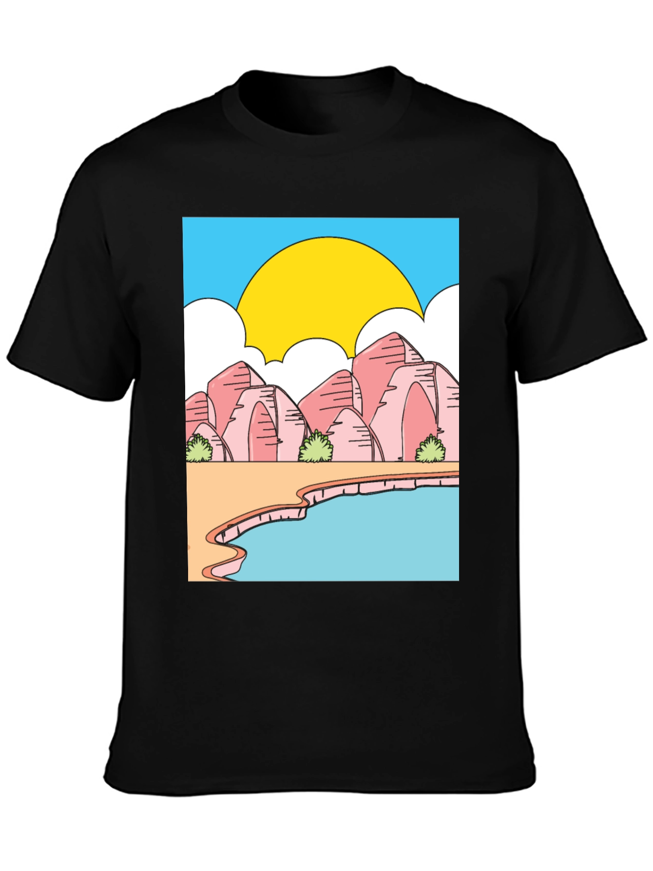 Cartoon Landscape Graphic Tee