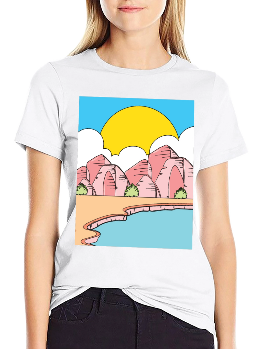 Cartoon Landscape Graphic Tee