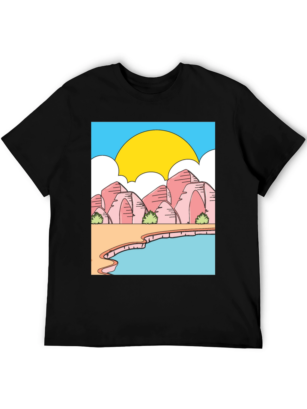 Cartoon Landscape Graphic Tee